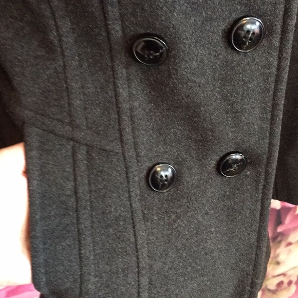 A K Anne Klein Lambswool Peacoat - Picture 3 of 8